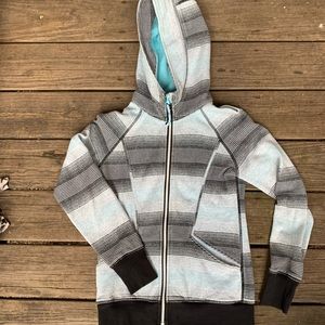 Ivivva by Lululemon Striped Scuba Hoodie size 14!!